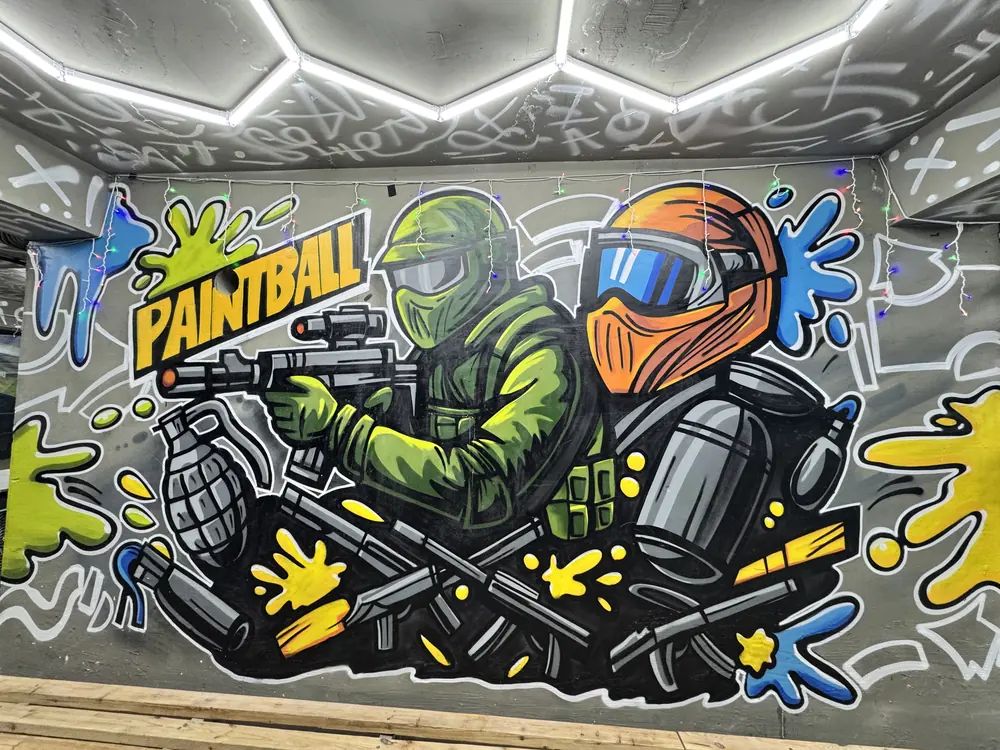 Граффити PAINTBALL в клубе ADRENALINE